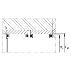 滾針軸承 RNAO50X65X40-ZW-ASR1, 無擋邊，雙列