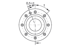 推力角接觸球軸承 ZKLF100200-2Z, 雙向，螺釘安裝，兩側(cè)間隙密封