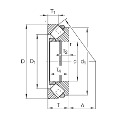 推力調(diào)心滾子軸承 29280-E-MB, 根據(jù) DIN 728/ISO 104 標(biāo)準(zhǔn)的主要尺寸，單向，可分離