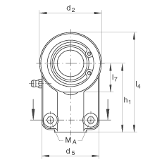 液壓桿端軸承 GIHNRK20-LO, 根據(jù) DIN ISO 12 240-4 標準，帶右旋螺紋夾緊裝置，需維護