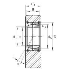 液壓桿端軸承 GF30-DO, 根據(jù) DIN ISO 12 240-4 標(biāo)準(zhǔn)，帶焊接面，需維護(hù)