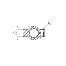 液壓桿端軸承 GIHNRK110-LO, 根據(jù) DIN ISO 12 240-4 標(biāo)準(zhǔn)，帶右旋螺紋夾緊裝置，需維護(hù)