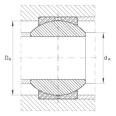 關(guān)節(jié)軸承 GE5-PB, 根據(jù) DIN ISO 12 240-1 標(biāo)準(zhǔn)，尺寸系列 K，需維護(hù)