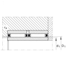 滾針軸承 NAO30X45X26-ZW-ASR1, 無擋邊，雙列