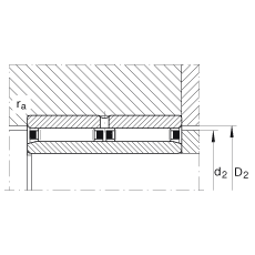 滾針軸承 NAO30X45X26-ZW-ASR1, 無擋邊，雙列